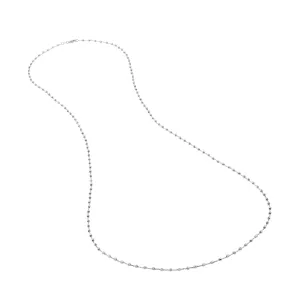 14k White Gold Bead Chain