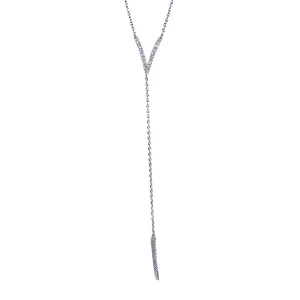 14KT WG V Long Necklace