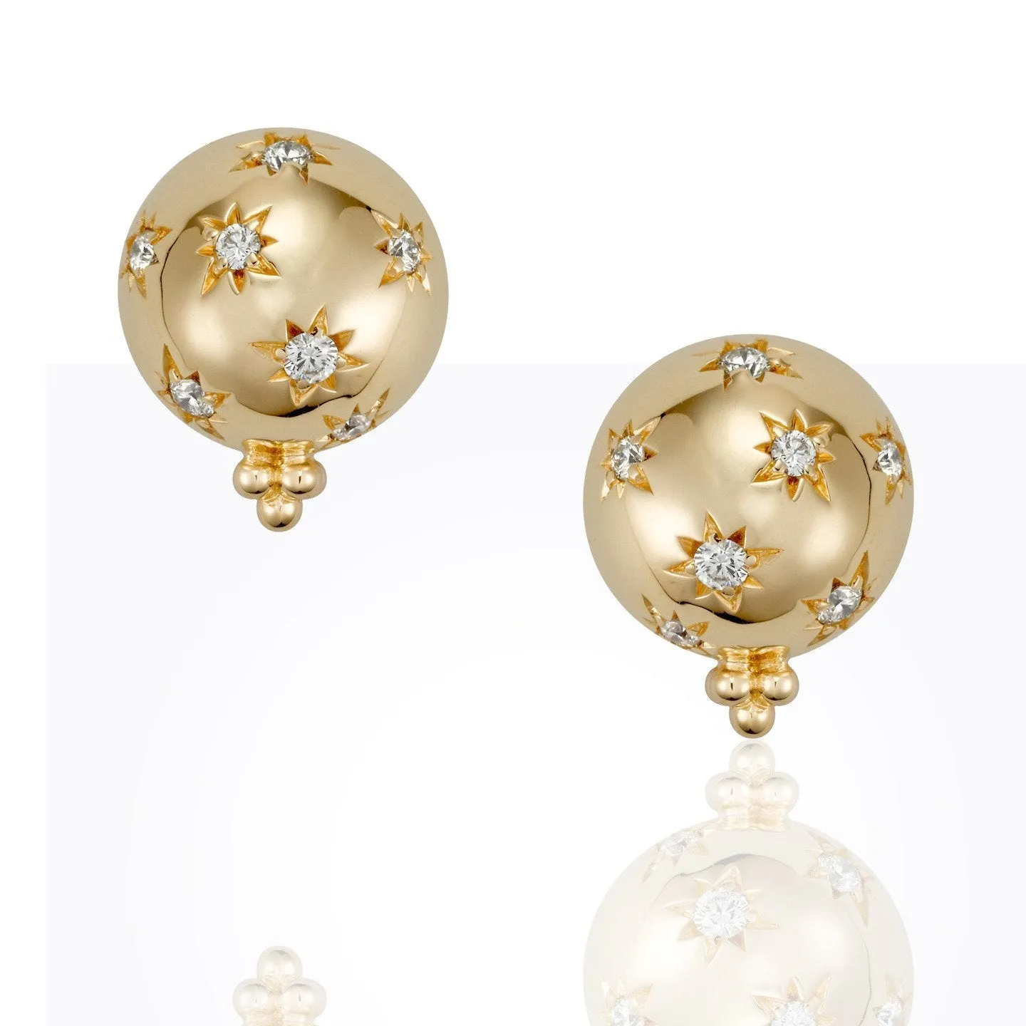 18K Cosmos Sphere Earrings with diamond