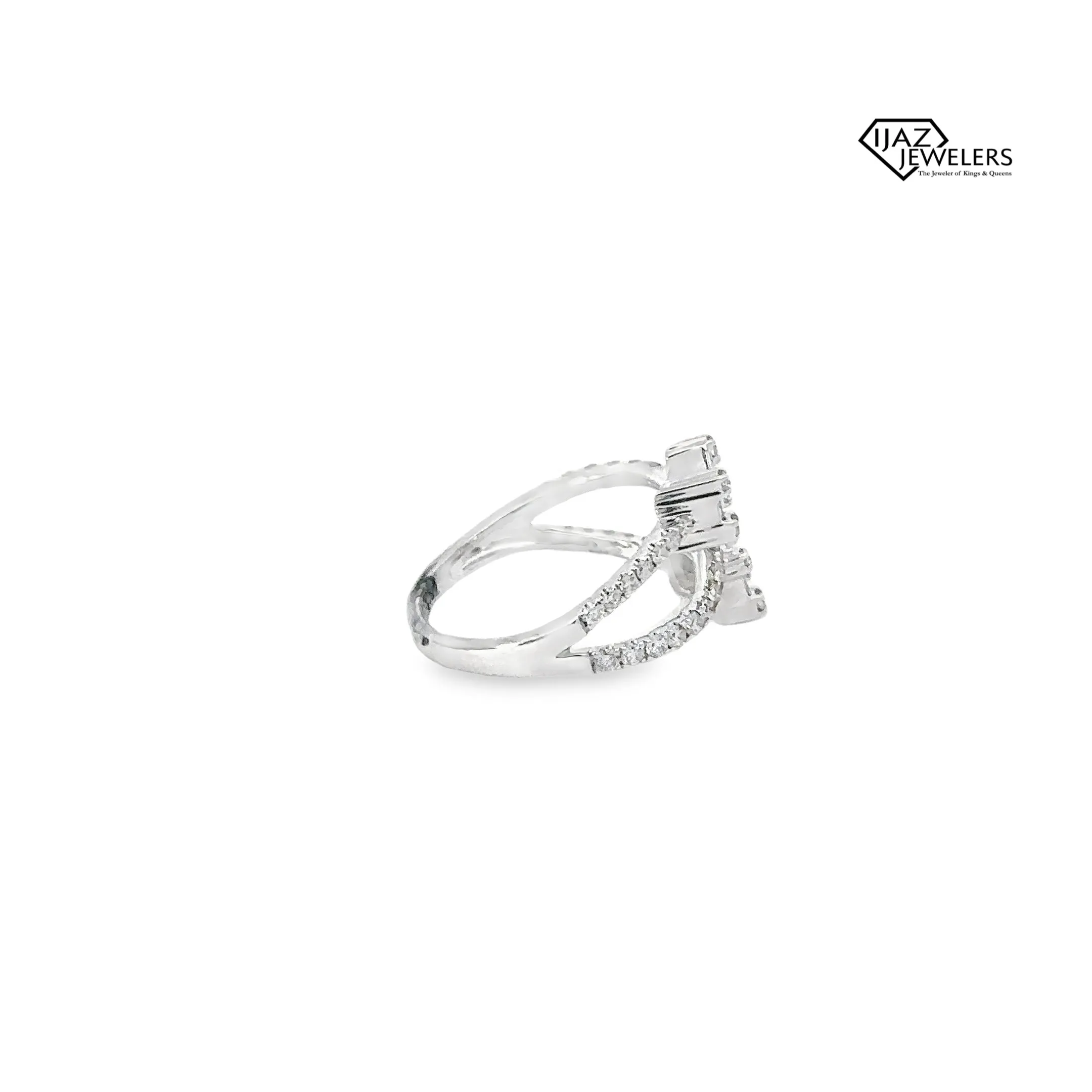 18K White Gold 0.89 CTW Diamond Ladies Ring