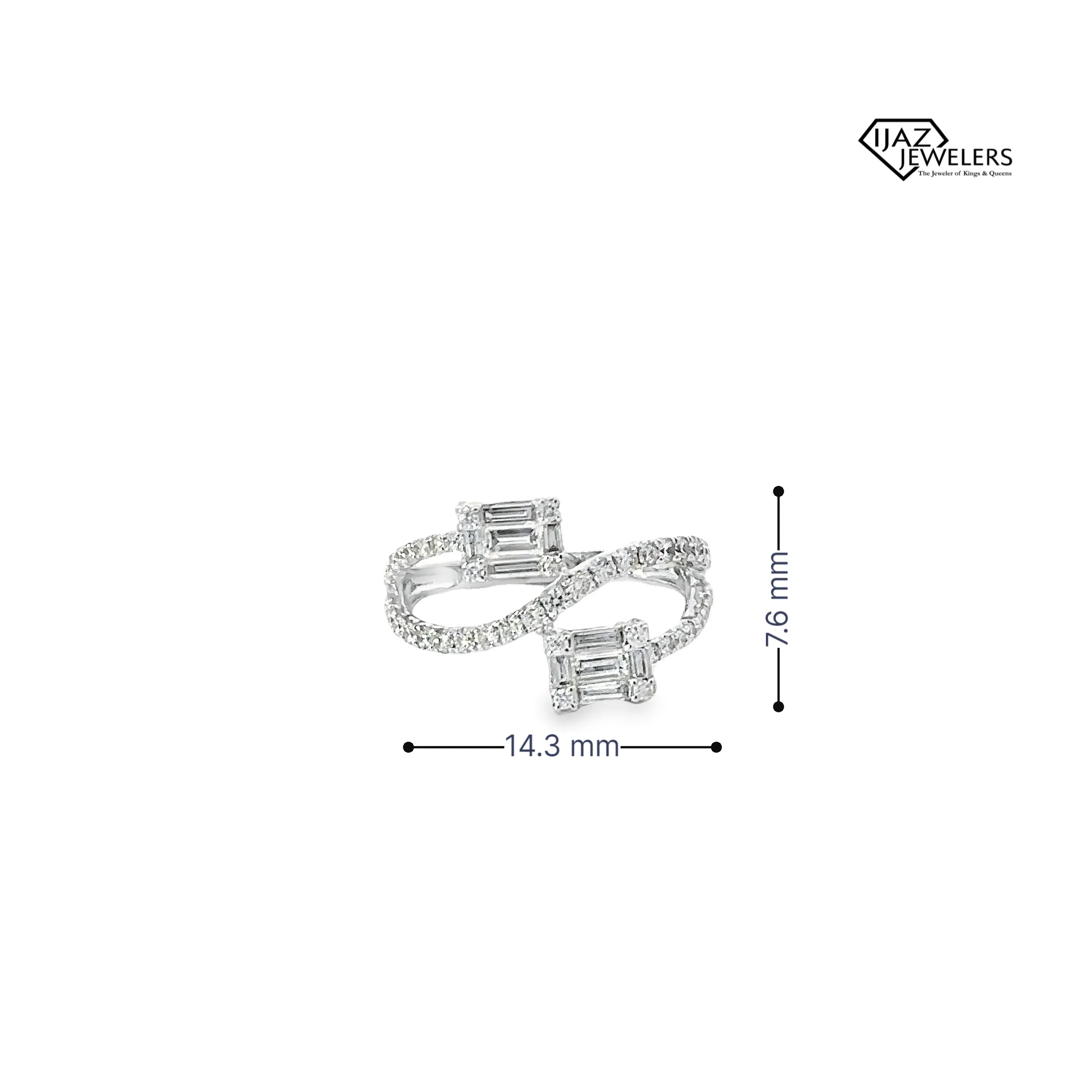 18K White Gold 0.89 CTW Diamond Ladies Ring