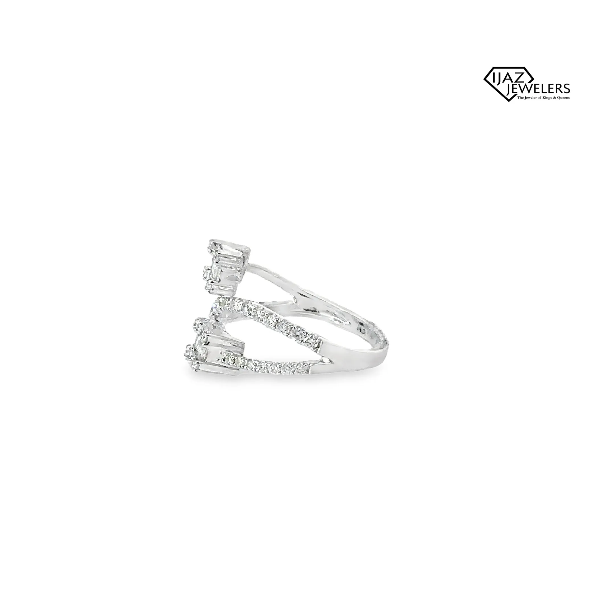 18K White Gold 0.89 CTW Diamond Ladies Ring