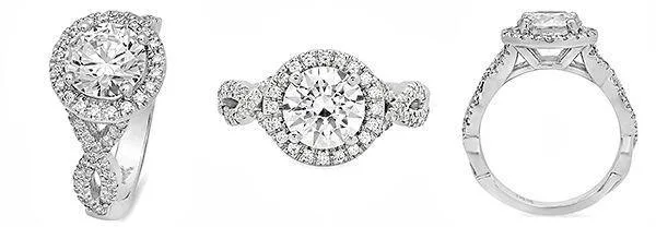 2 Carat Brilliant Cut Highest Quality Cubic Zirconia Bridal Ring 14K White Gold