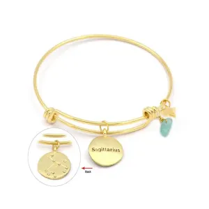 20 KARAT GOLD PLATED SAGITTARIUS ZODIAC BRACELET