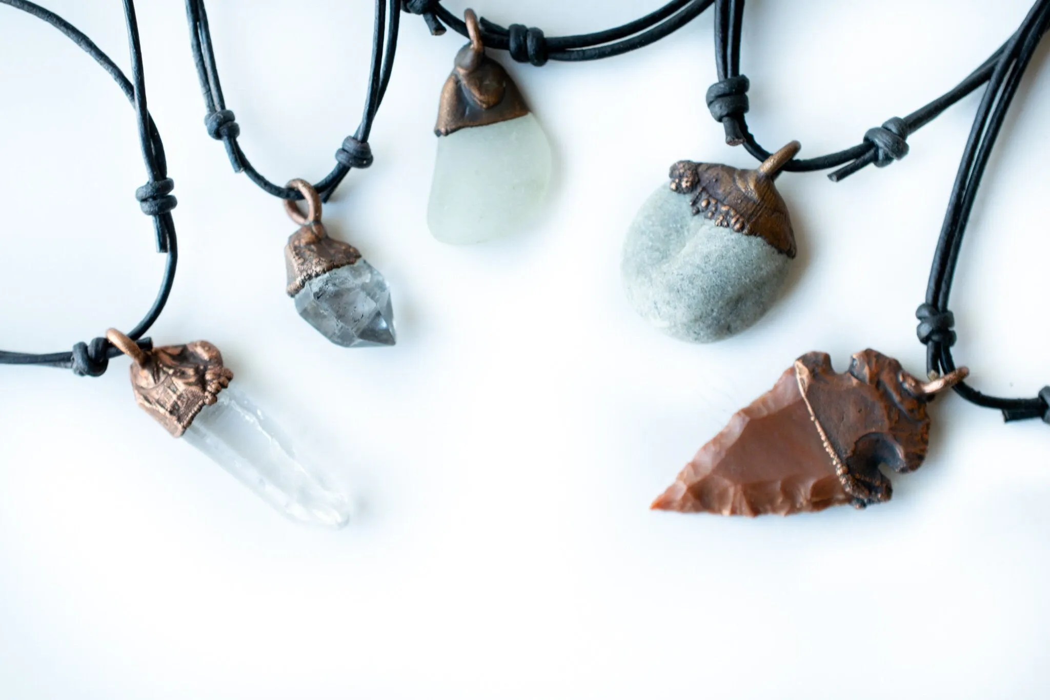 Adjustable crystal necklace | Raw crystal jewelry