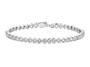 Amore Argento Sterling Silver CZ Tennis Bracelet