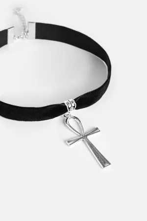 Ankh Velvet Choker