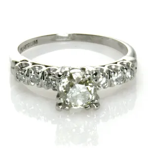 Antique Platinum Diamond Engagement Ring