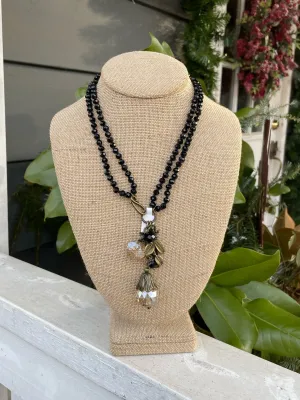 Beaded Necklace with Handmade Charms