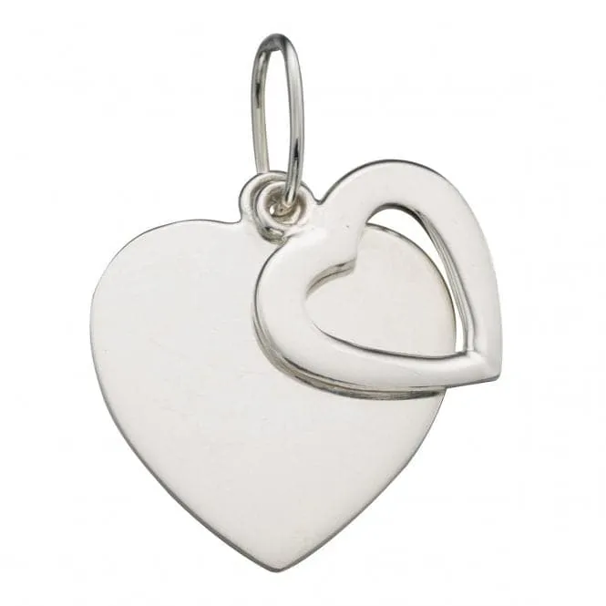 Beginnings Sterling Silver P4256 Double Heart Pendant