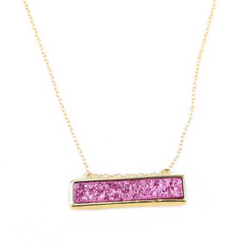 Bethany Druzy Bar Necklace