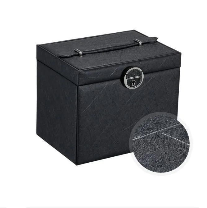 Black Large Jewellery Box With Lock