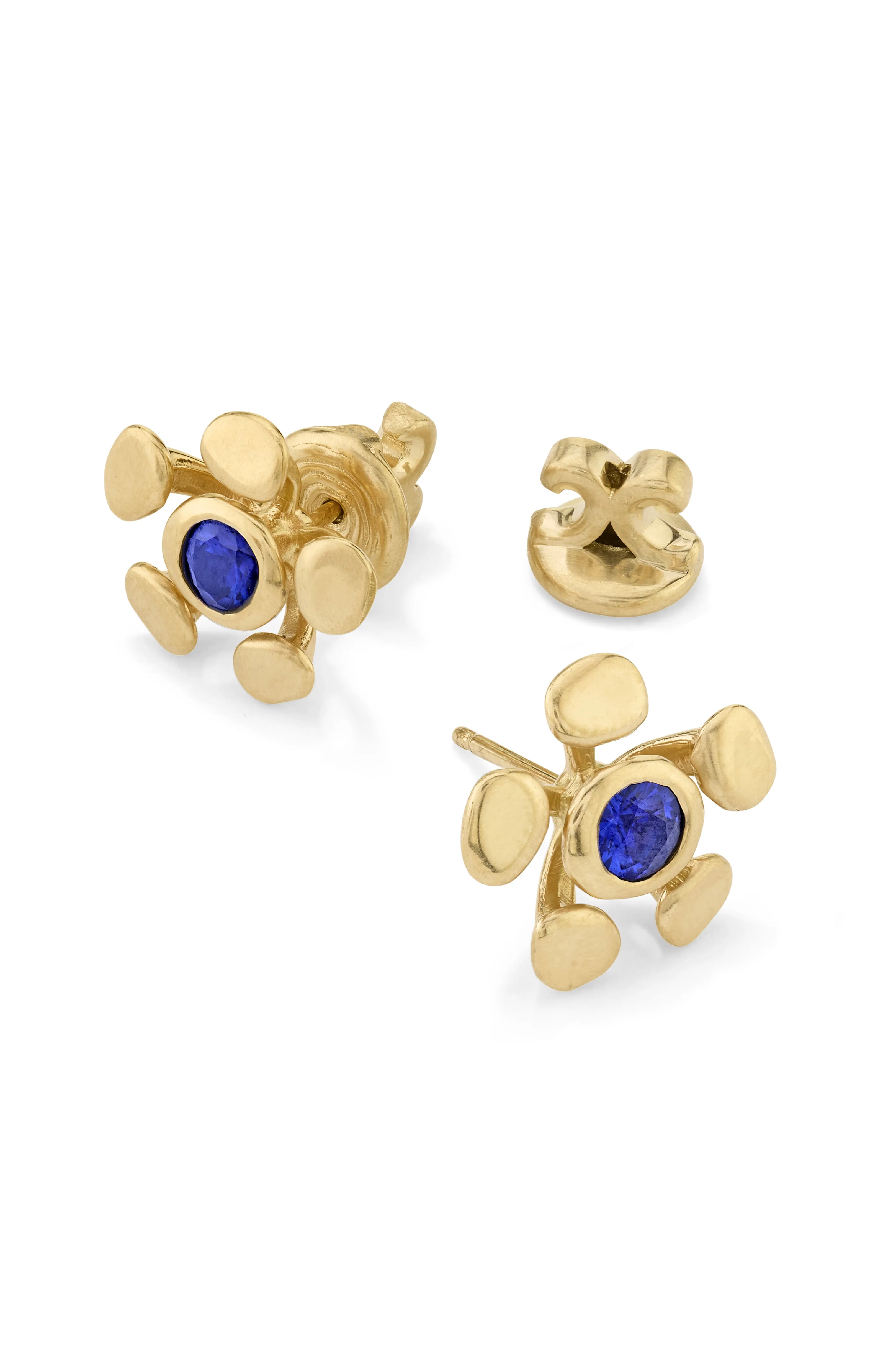 Blue Sapphire Chrona Stud Earrings