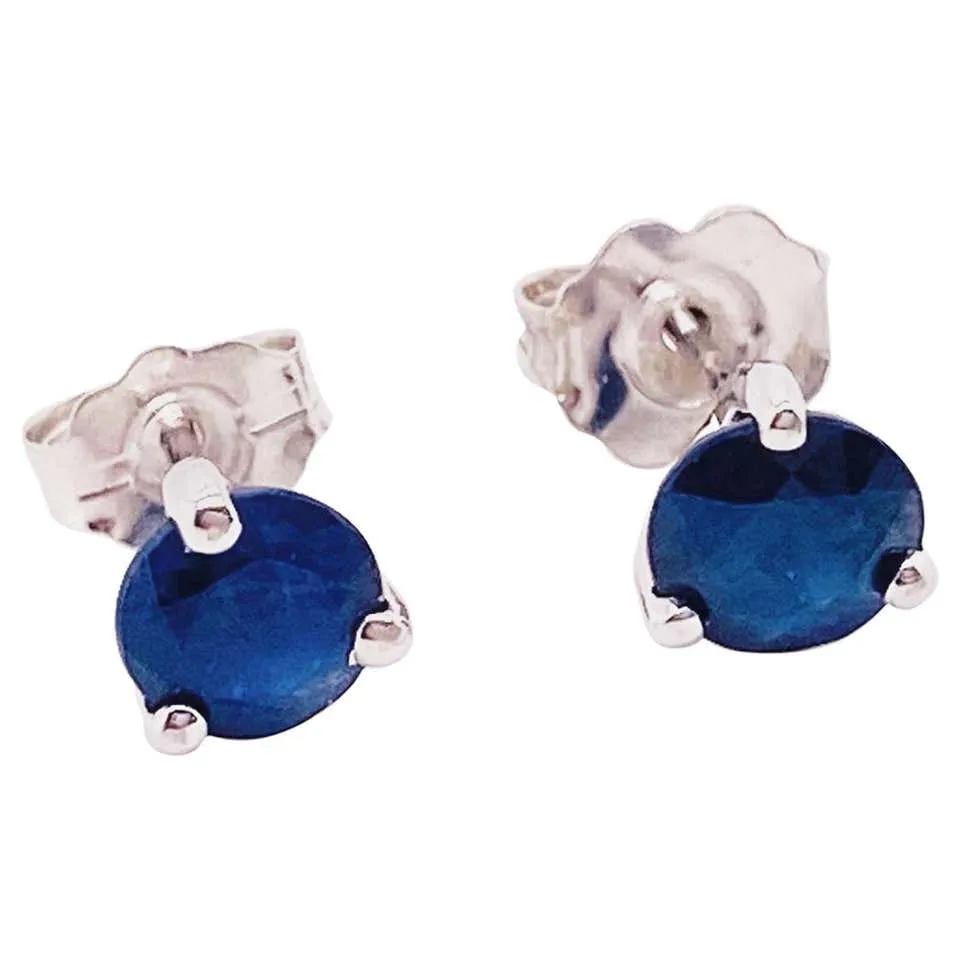 Blue Sapphire Stud Earrings