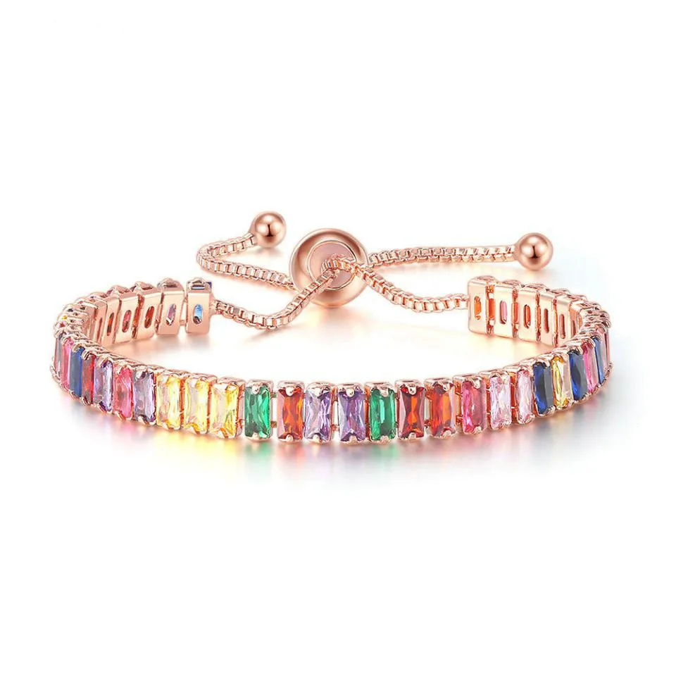 Boho Rainbow Tennis Bracelets