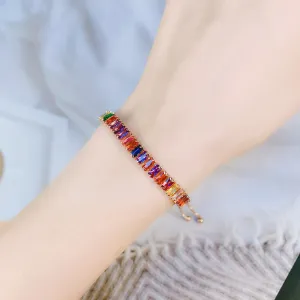 Boho Rainbow Tennis Bracelets