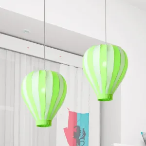 Cartoon Fabric Balloon Hanging Pendant Light Fixture | 1 Light in Red/Blue/Green for Play Room