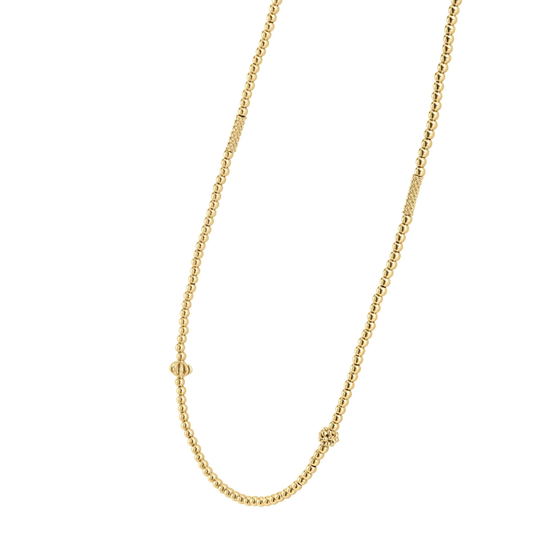 Caviar Gold 18K Gold Beaded Necklace