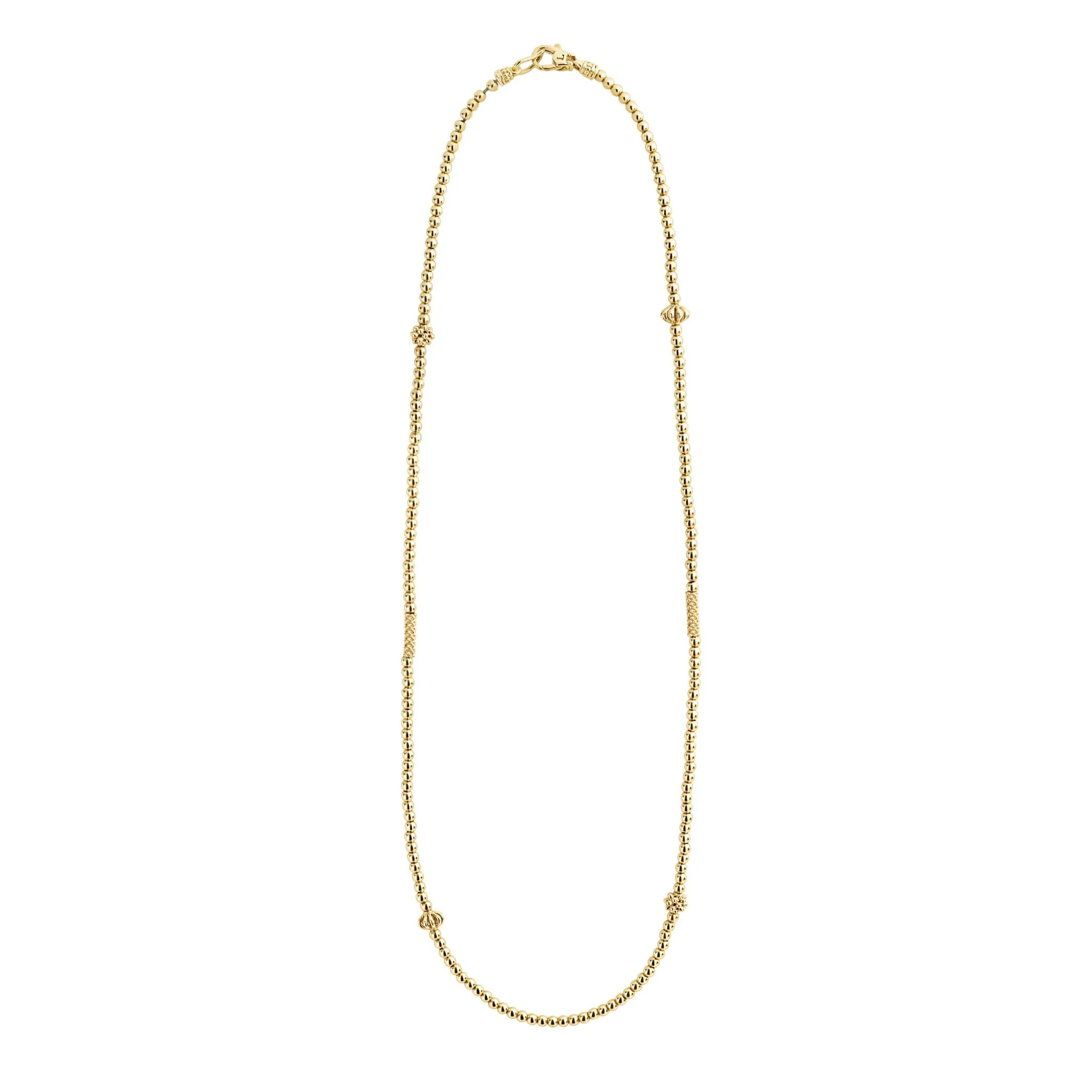 Caviar Gold 18K Gold Beaded Necklace