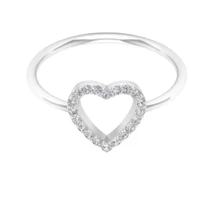 Certified Diamond Open Heart Anniversary Ring