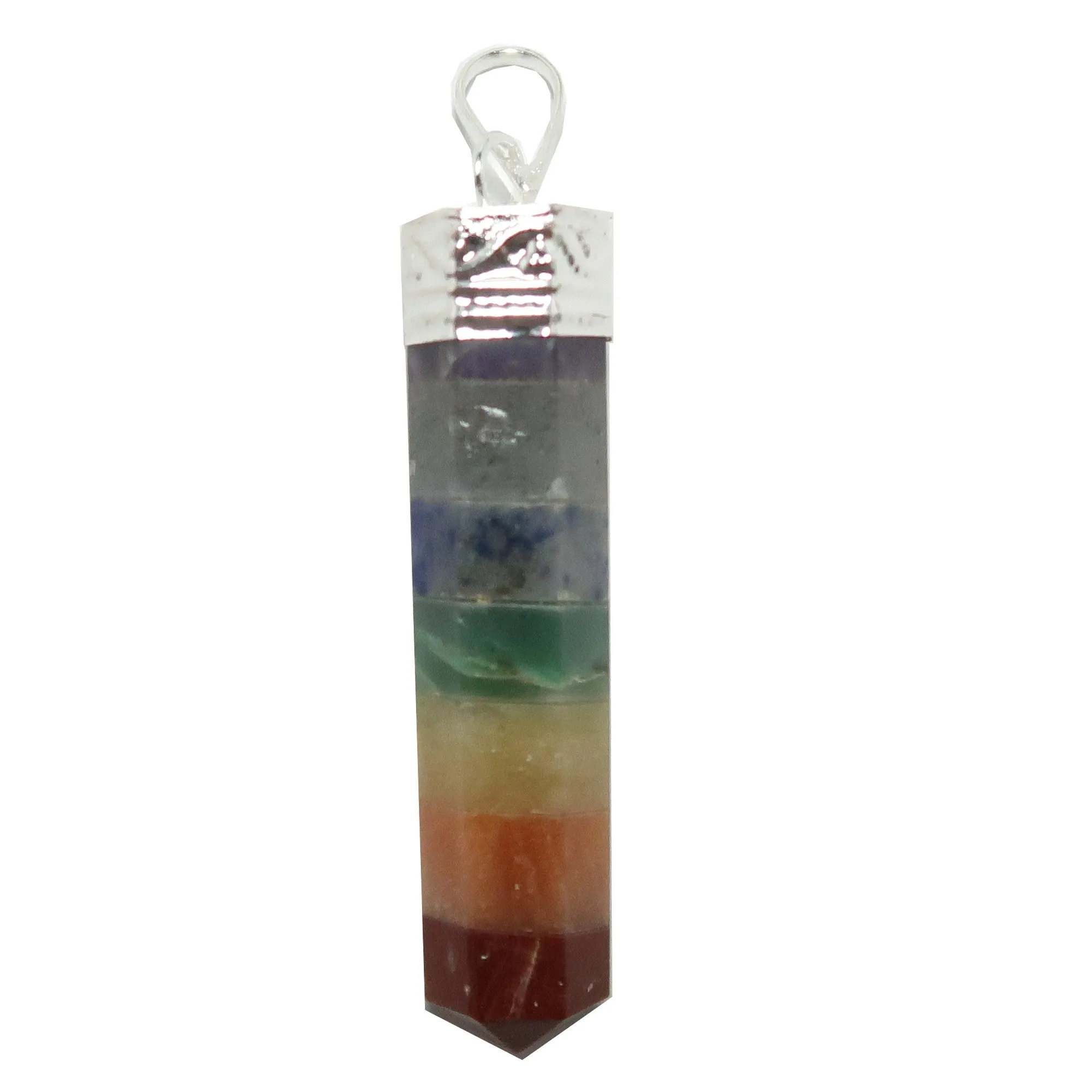 Chakra Pendant Point Blissful Rainbow 7 Layer Crystal Charm