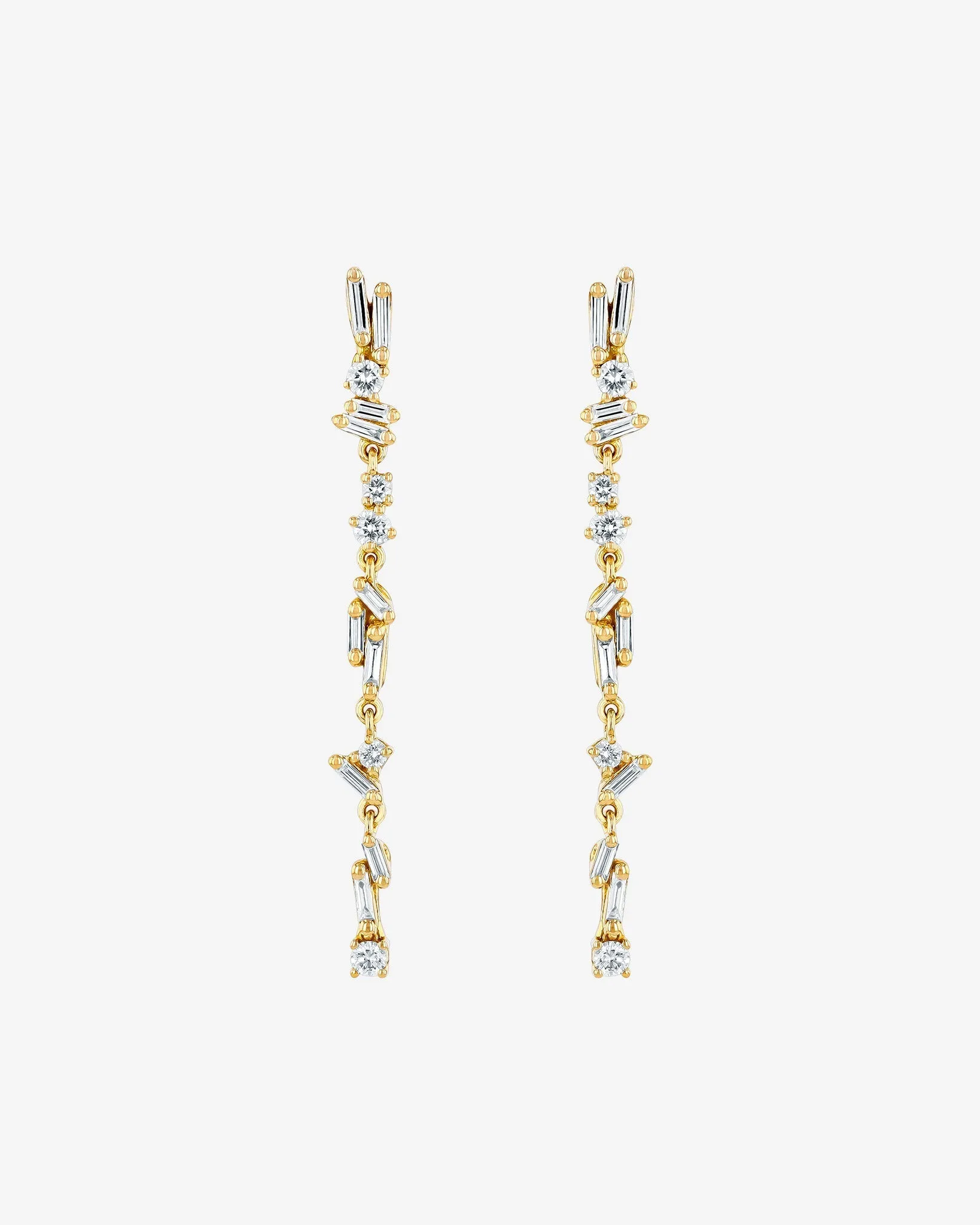 Classic Diamond Sparkler Drop Earrings