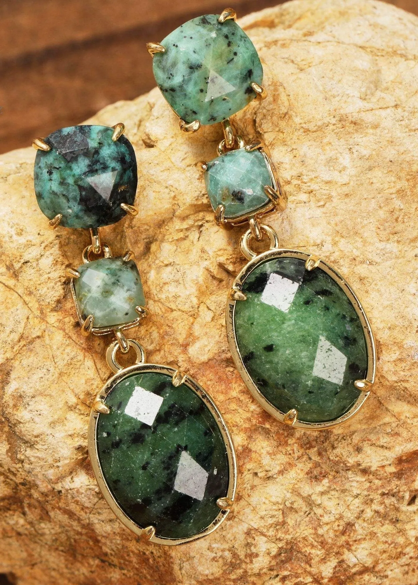 Classic Gemstone Drop Earrings