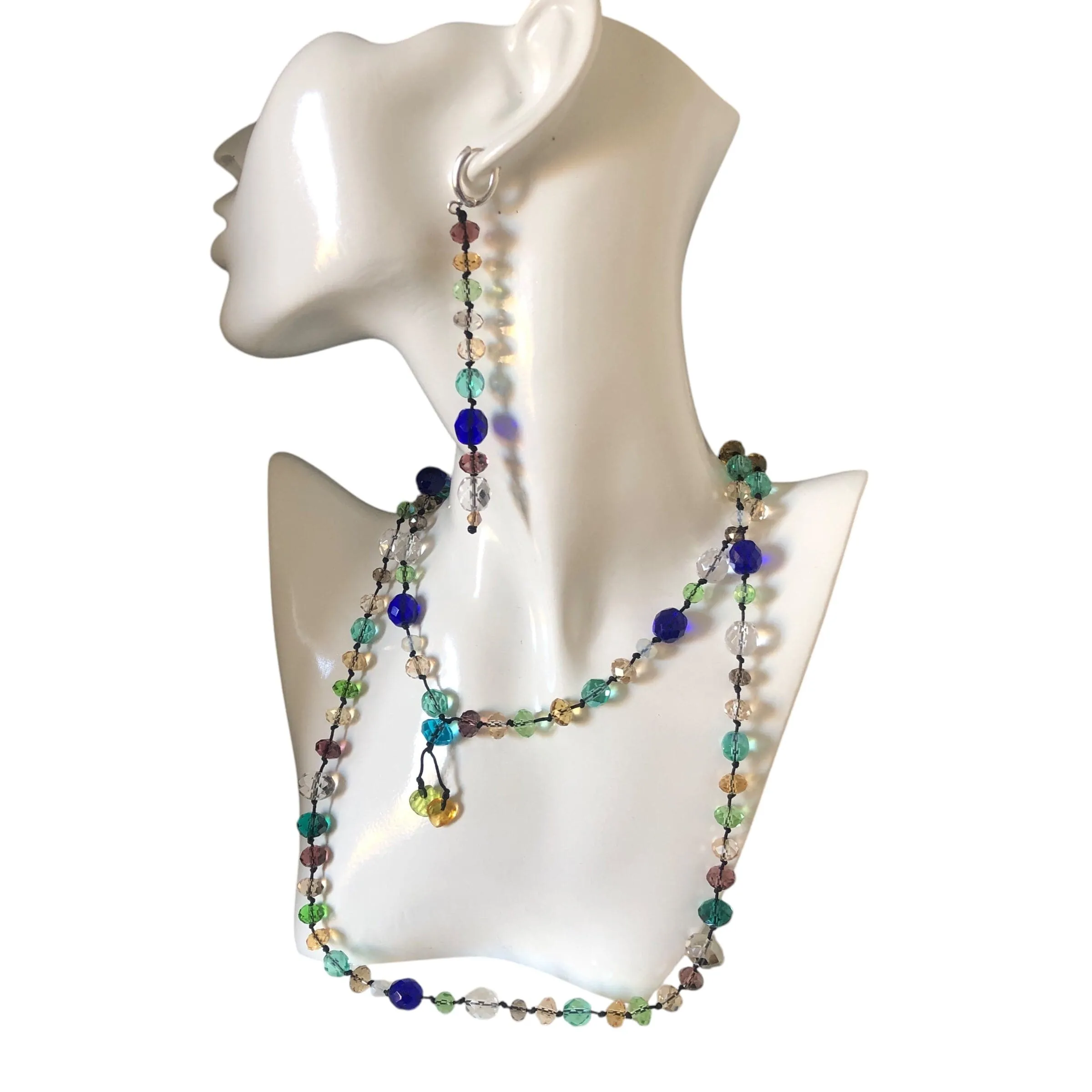 Colourful Crystals Beaded Necklace