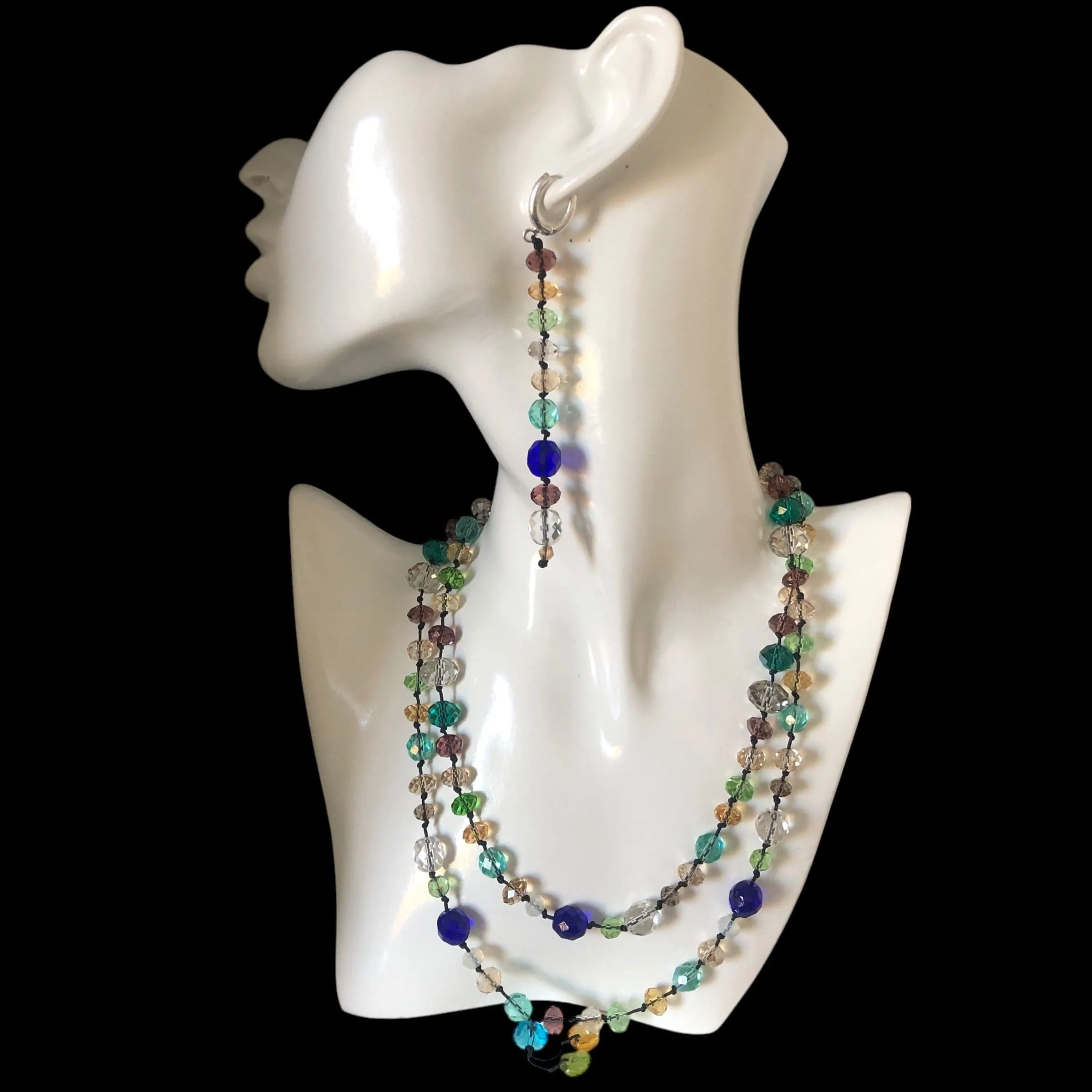 Colourful Crystals Beaded Necklace