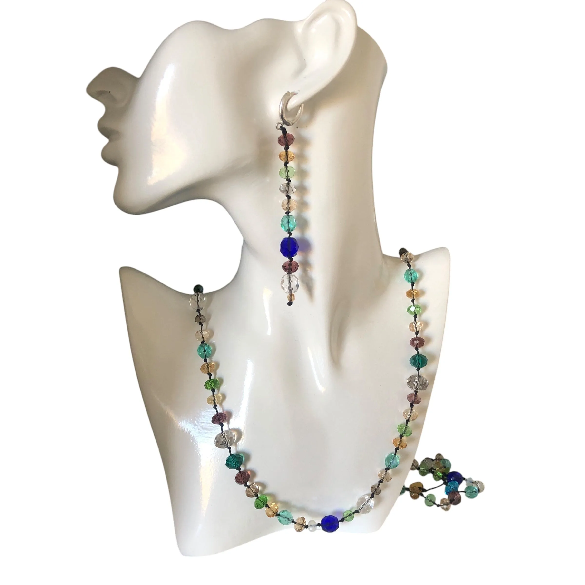 Colourful Crystals Beaded Necklace