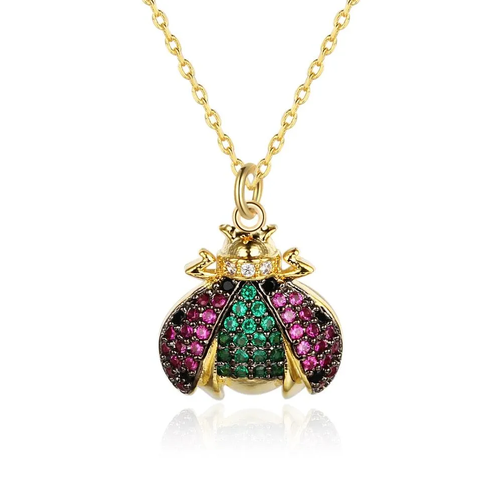 Cute High-grade Necklace for Women with Ladybug Insect Pendant