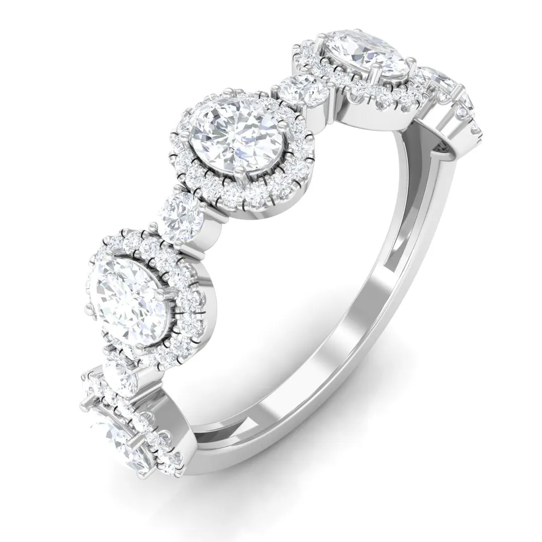 Designer Oval Diamond Anniversary Ring