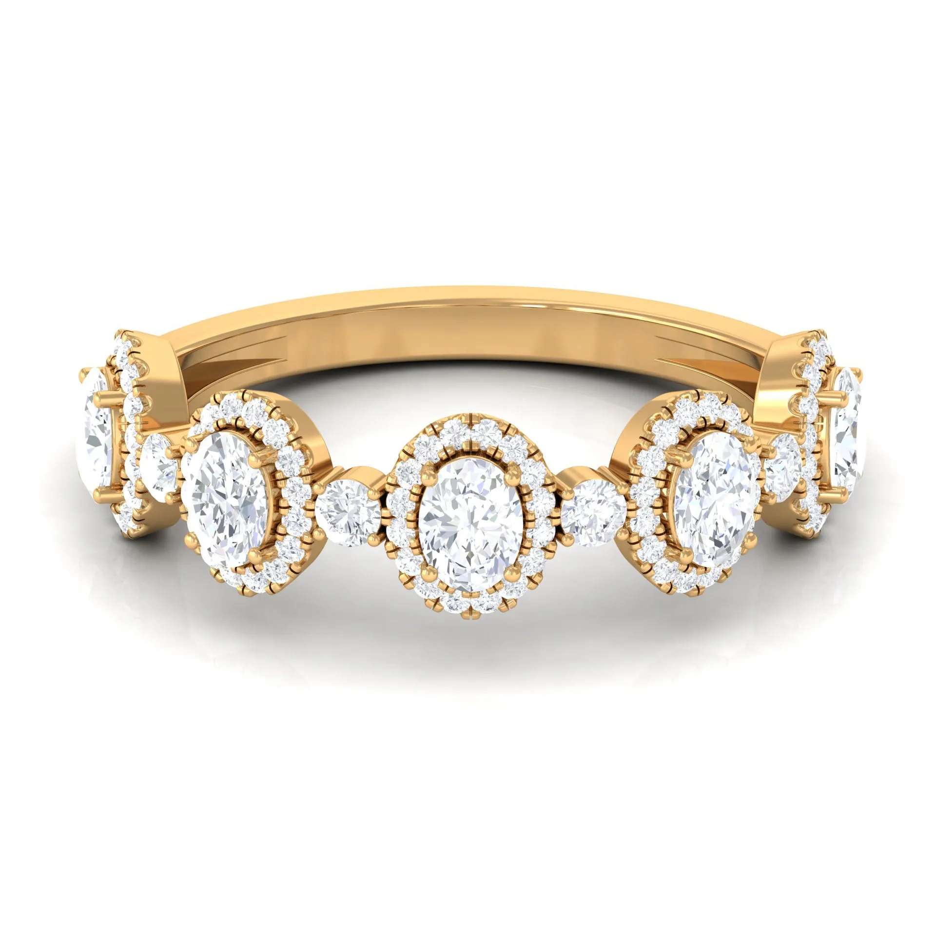 Designer Oval Diamond Anniversary Ring