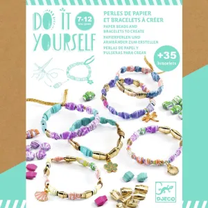 Djeco DIY Paper Beads and Bracelets to Create - Stylish and Golden