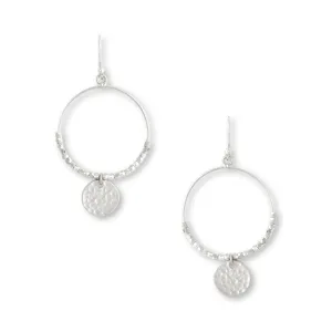 Dominique Mini Silver Hoop Earrings