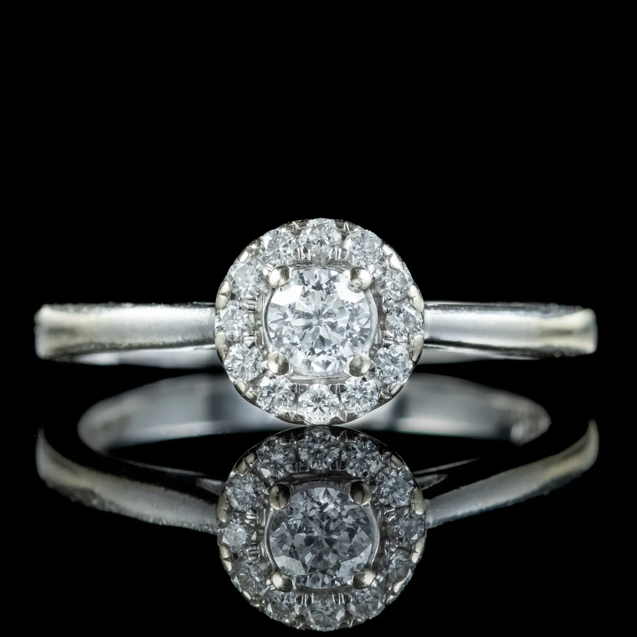 Edwardian Style Diamond Cluster Ring 0.35ct Of Diamond