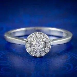 Edwardian Style Diamond Cluster Ring 0.35ct Of Diamond