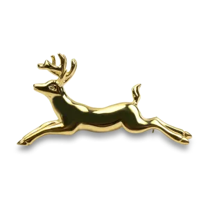 Estate 14K Yellow Gold Reindeer Brooch