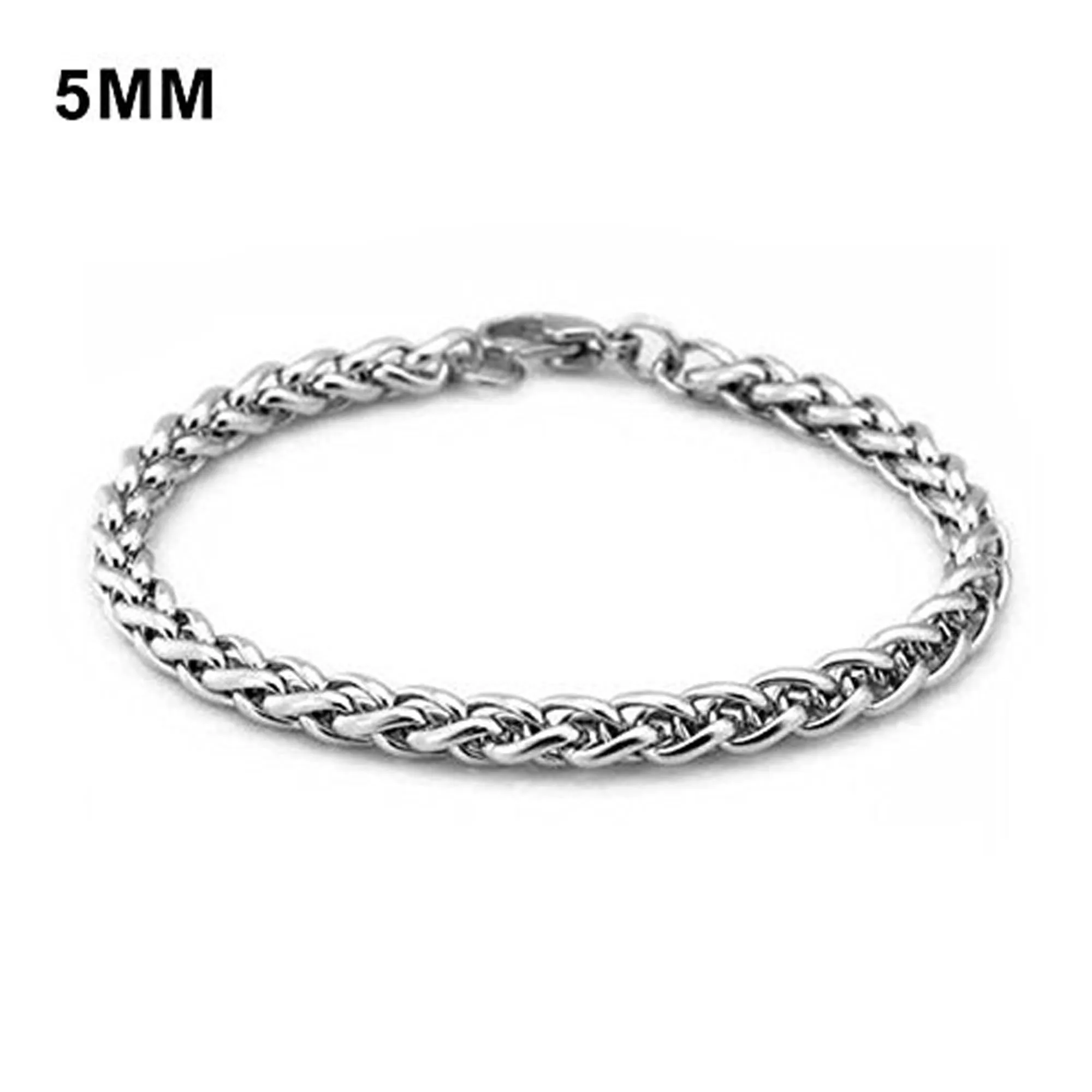 Fashion Frill Stylish Bracelet For Men Stainless Steel Silver Chain Bracelet For Men Boys Men's Bracelets Jewellery