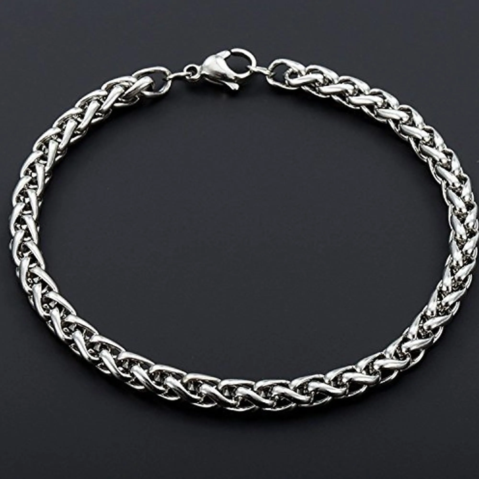 Fashion Frill Stylish Bracelet For Men Stainless Steel Silver Chain Bracelet For Men Boys Men's Bracelets Jewellery