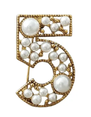 Fleur de Camélia Pearl Embellished Brooch