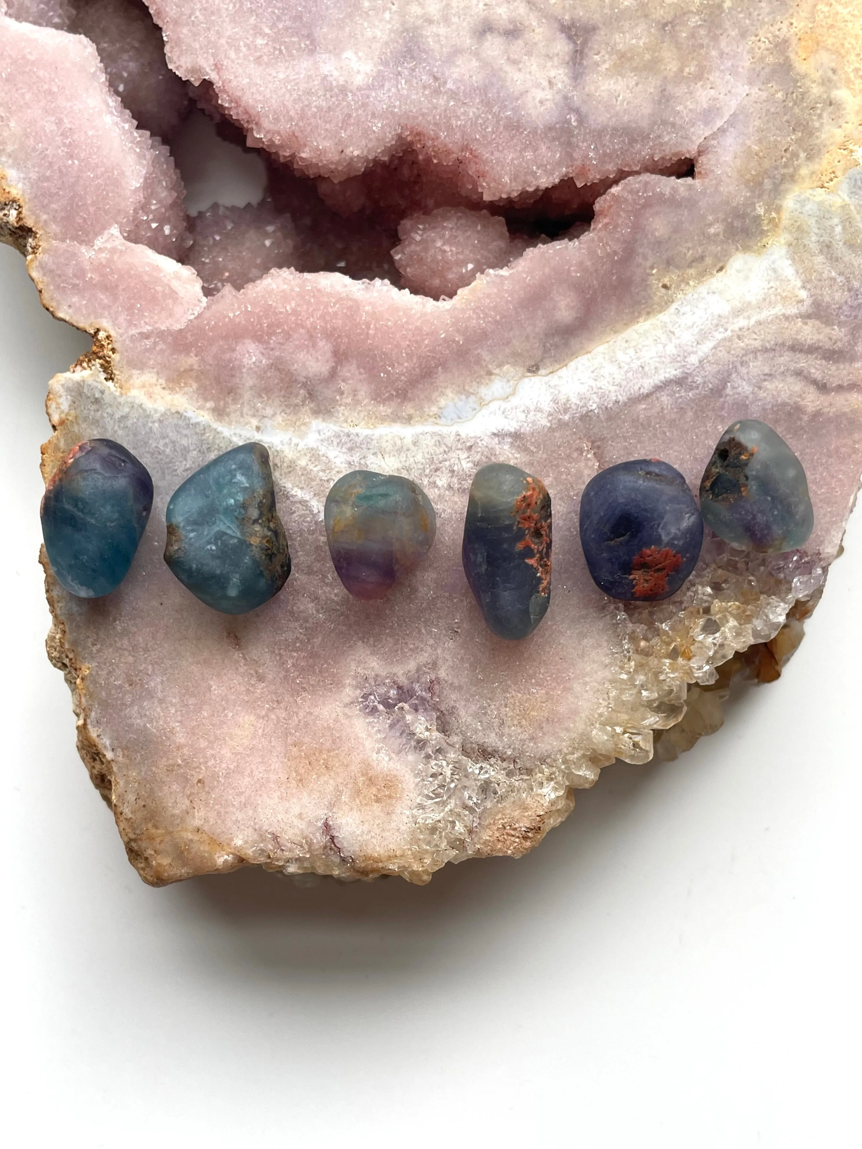 Fluorite pebble crystal necklace