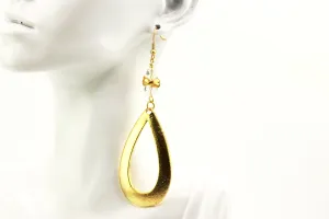 Gold and Crystal Open Teardrop