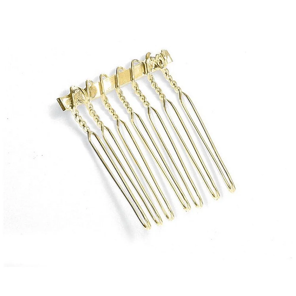 Gold Comb Adapter for Brooches - 1 1/8in. Wide