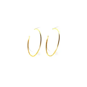 #GOLD2024 | Golden Classic Round Hoop Earrings 18kt