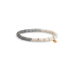 Grace Half And Half Color Block Stretch Bracelet Grey