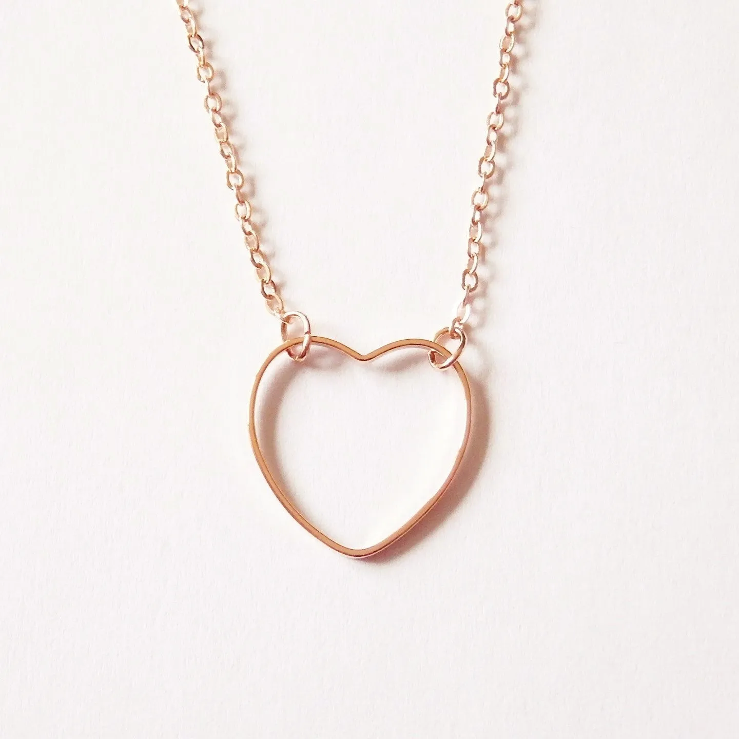 Heart Necklace in Rose Gold Plated, Designer Necklaces