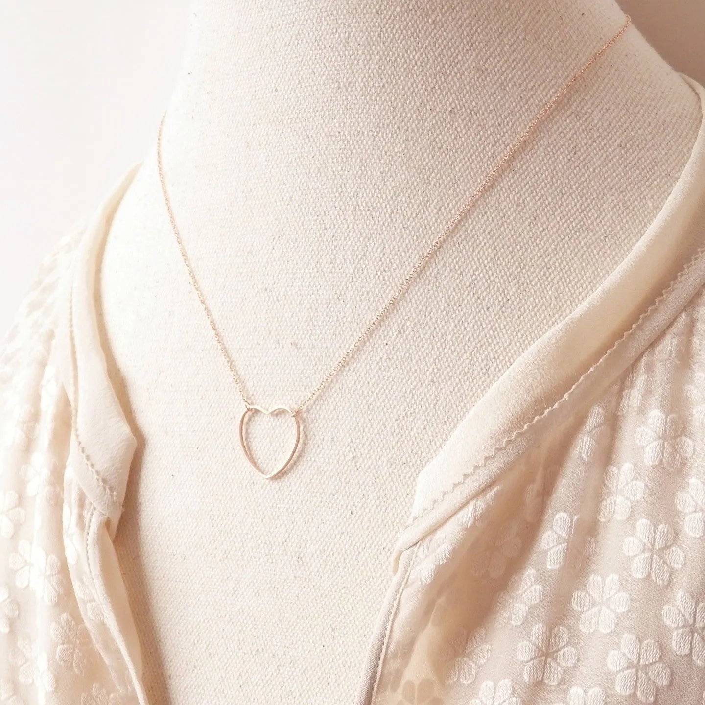 Heart Necklace in Rose Gold Plated, Designer Necklaces