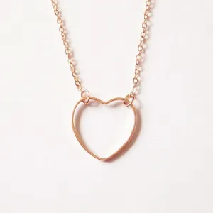 Heart Necklace in Rose Gold Plated, Designer Necklaces