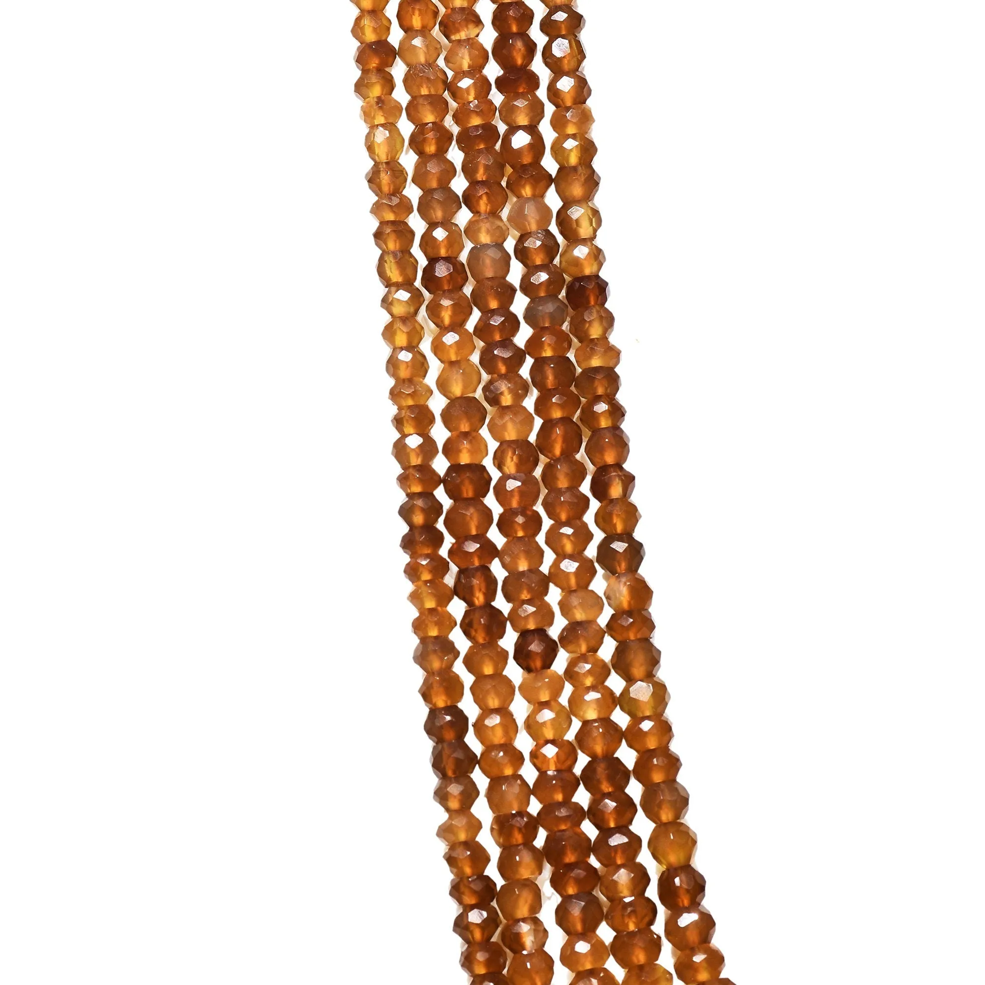 Hessonite Gemstone Multi Layered Necklace